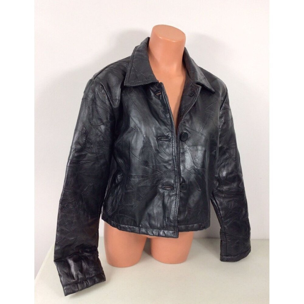 Italian Leather Jacket Womens Large